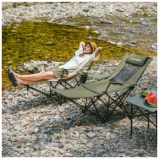 Крісло складане Naturehike CNK2550JJ023 Nightfall T05, сталь, оливкове (6977465865588)