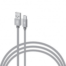 Дата кабель USB 2.0 AM to USB-C 2.0m CBGNYT2 grey Intaleo (1283126489143)