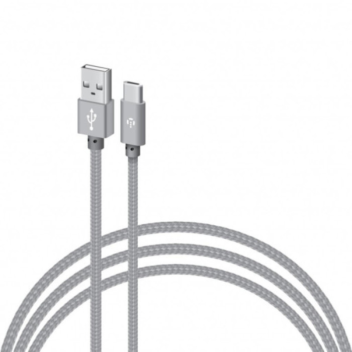 Дата кабель USB 2.0 AM to USB-C 2.0m CBGNYT2 grey Intaleo (1283126489143)