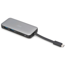 Порт-реплікатор Digitus USB-C > HDMI/2xUSB-A/USB-C/SD/MicroSD/RJ54, Travel (DA-70916)