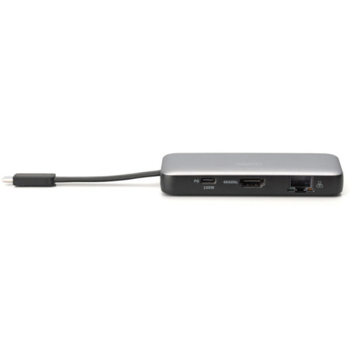 Порт-реплікатор Digitus USB-C > HDMI/2xUSB-A/USB-C/SD/MicroSD/RJ54, Travel (DA-70916)