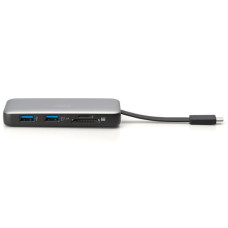 Порт-реплікатор Digitus USB-C > HDMI/2xUSB-A/USB-C/SD/MicroSD/RJ54, Travel (DA-70916)