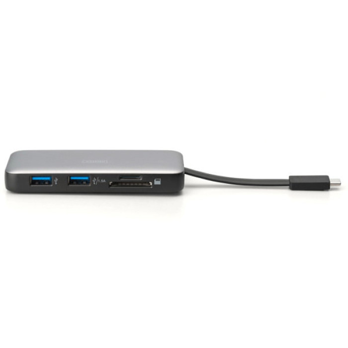 Порт-реплікатор Digitus USB-C > HDMI/2xUSB-A/USB-C/SD/MicroSD/RJ54, Travel (DA-70916)