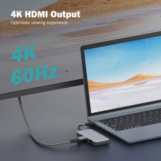 Порт-реплікатор Digitus USB-C > HDMI/2xUSB-A/USB-C/SD/MicroSD/RJ54, Travel (DA-70916)