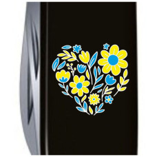 Ніж Victorinox Spartan Ukraine 91 мм Чорний Квіткове серце (1.3603.3_T1246u)