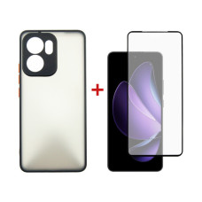 Чохол до мобільного телефона Dengos Oppo Reno13 F Case Matte + Glass (Black) (DG-KM-149)