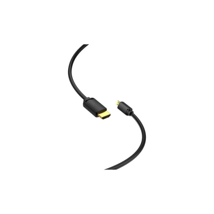 Кабель мультимедійний HDMI M to HDMI micro M 1.5m V2.0 4K 60Hz 18Gbps HDR Dolby Vention (AGIBG)