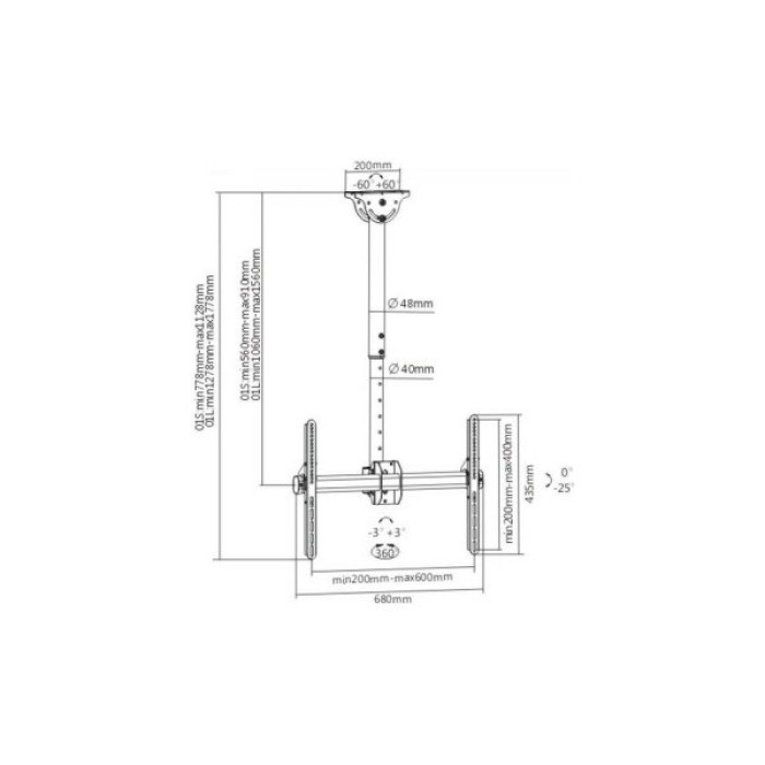 Кронштейн ITech Celb-54SHL