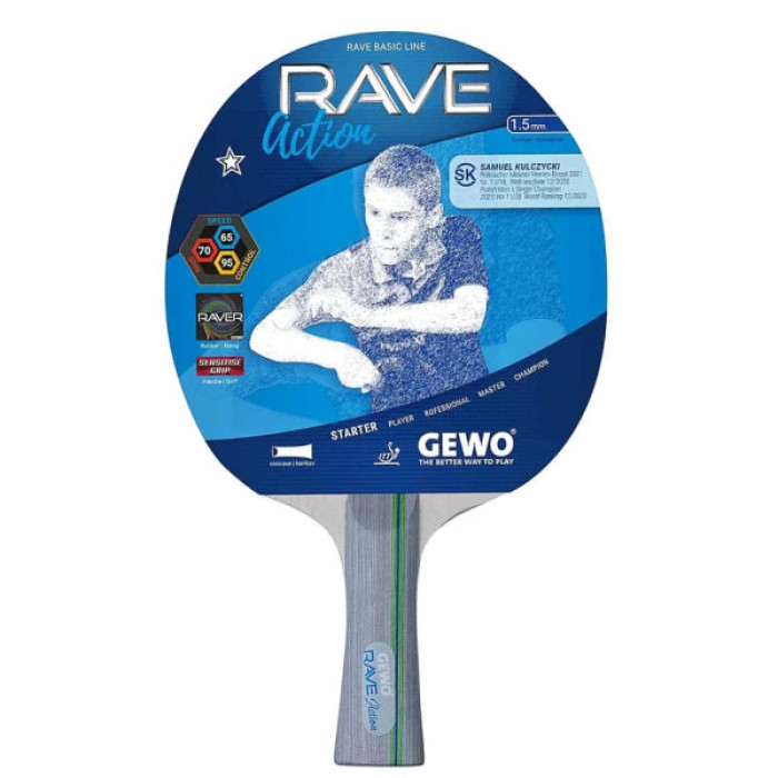 Ракетка для настільного тенісу Gewo Rave Action FL (860000001) (931327)