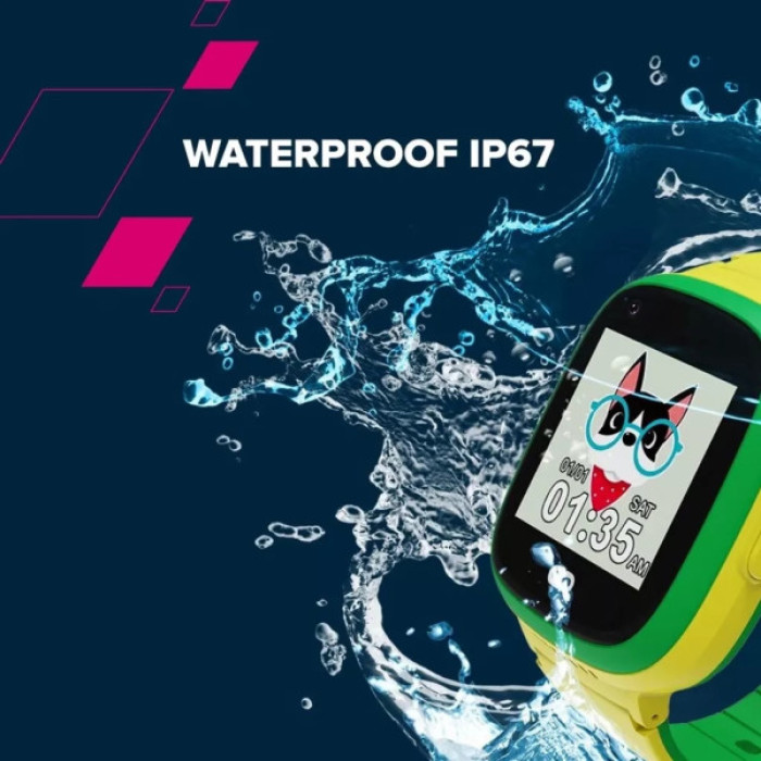 Смарт-годинник Canyon Sunny KW-48 Video 4G GPS Games Music Yellow/Green (CNE-KW48YG)