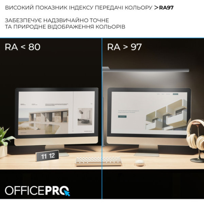 Настільна лампа OfficePro LED лампа на монітор SL210W (SL210W)