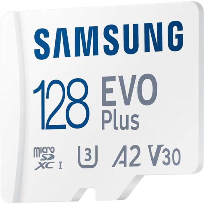 Карта пам'яті Samsung 128GB microSD class 10 UHS-I U3 V30 A2 EVO Plus (MB-MC128SA/EU)