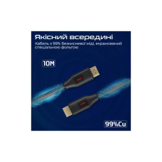Кабель мультимедійний HDMI M to HDMI M 10.0m V2.0 black Promate (prolink4k60-10m)
