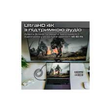 Кабель мультимедійний HDMI M to HDMI M 10.0m V2.0 black Promate (prolink4k60-10m)