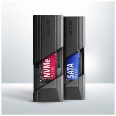 Кишеня зовнішня AXAGON USB-C 10Gbps metal box for M.2 NVMe & SATA SSD THIN SCREWLESS (EEM2-GTS2)