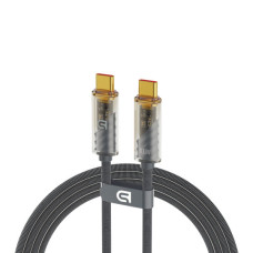 Дата кабель USB-C to USB-C 1.0m transparent 100W grey Armorstandart (ARM75871)
