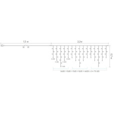 Гірлянда Delux ICICLE С 75LED 2х0.7 м мульти/прозорий IP20 (90017985)