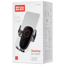Універсальний автотримач ColorWay ClampSnap Holder Black (CW-CHMH19-BK)