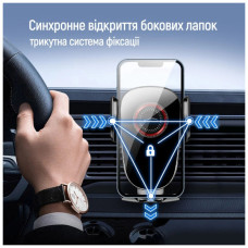 Універсальний автотримач ColorWay ClampSnap Holder Black (CW-CHMH19-BK)