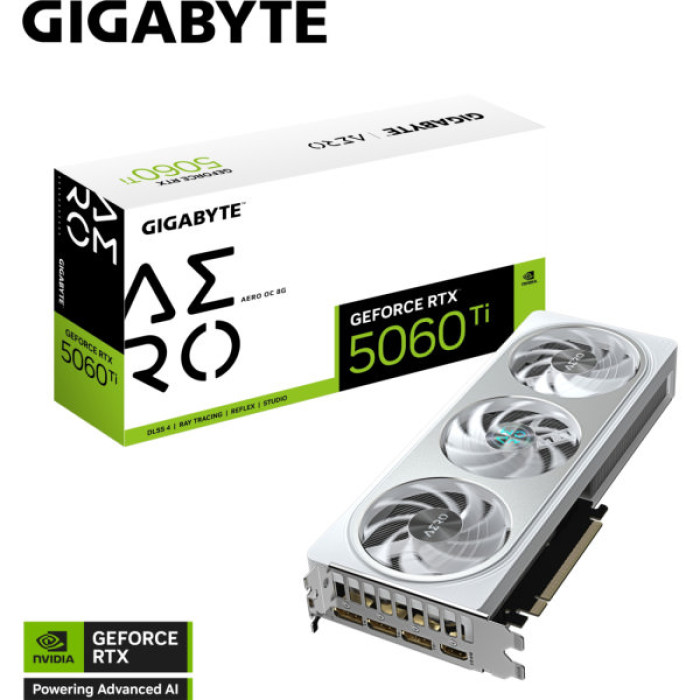 Відеокарта GIGABYTE GeForce RTX5060Ti 8Gb AERO OC (GV-N506TAERO OC-8GD)