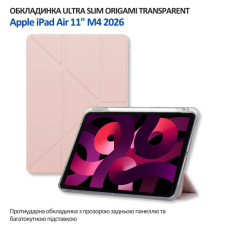 Чохол до планшета BeCover Ultra Slim Origami Transparent Apple iPad Air 11" M4 2026 Pink (715185)