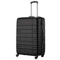 Валіза Wenger Amplar, велика, пластик, 4 колеса, чорна (653140)