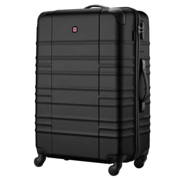 Валіза Wenger Amplar, велика, пластик, 4 колеса, чорна (653140)