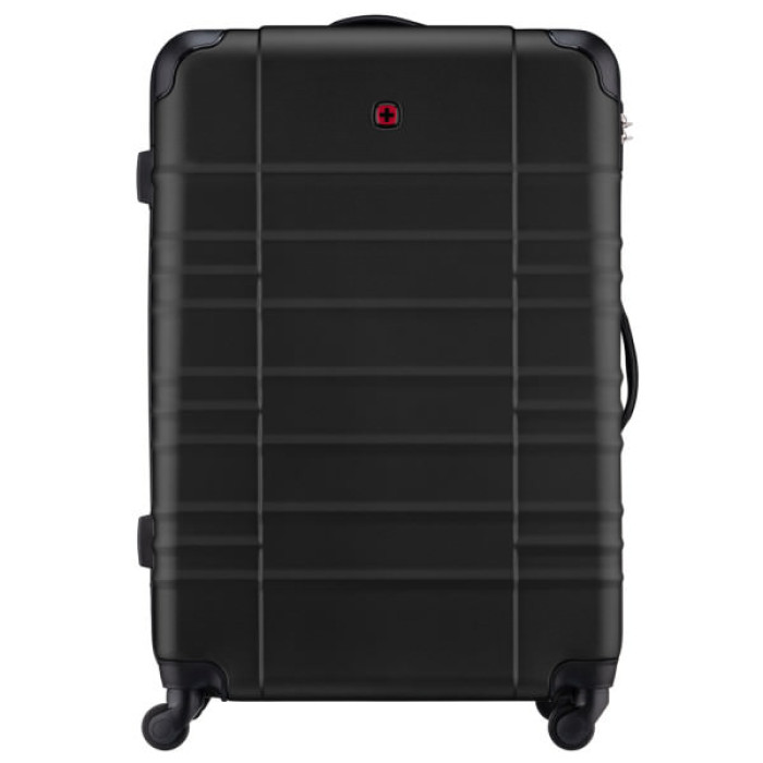 Валіза Wenger Amplar, велика, пластик, 4 колеса, чорна (653140)