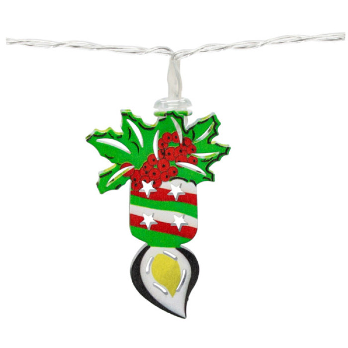 Гірлянда Chomik Новорічні атрибути 10 LED теплий білий, IP20, 2хАА (5900779854024)