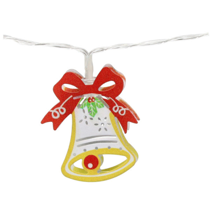 Гірлянда Chomik Новорічні атрибути 10 LED теплий білий, IP20, 2хАА (5900779854024)