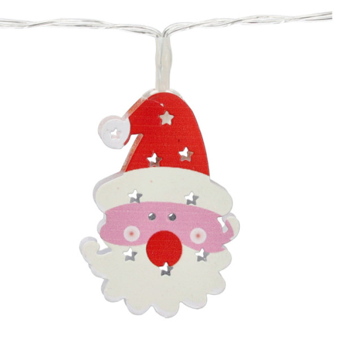 Гірлянда Chomik Новорічні атрибути 10 LED теплий білий, IP20, 2хАА (5900779854024)