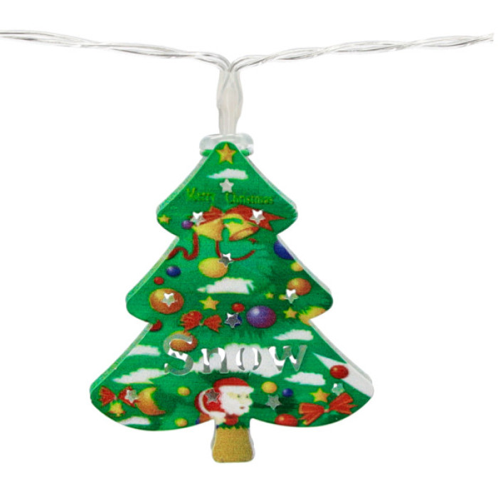 Гірлянда Chomik Новорічні атрибути 10 LED теплий білий, IP20, 2хАА (5900779854024)