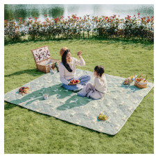 Туристичний килимок Naturehike для пікніка CNK2350WS010 145x170 см зелений з принтом (6976507661676)