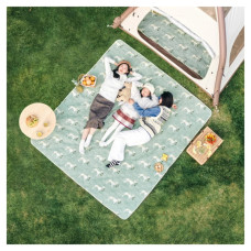 Туристичний килимок Naturehike для пікніка CNK2350WS010 145x170 см зелений з принтом (6976507661676)