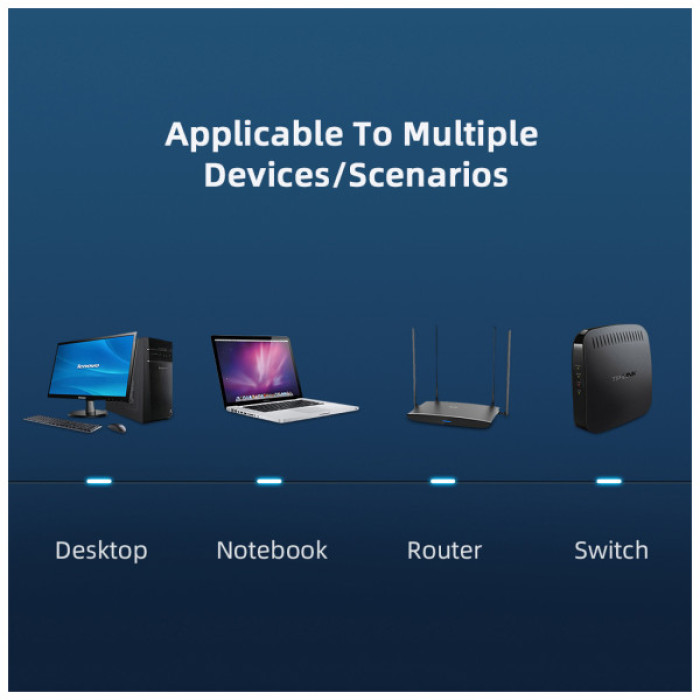 Патч-корд 15м UTP cat 6 RJ45 TopSpeed Ethernet Flat Cable Black Essager (EXCWXB-JSE01)