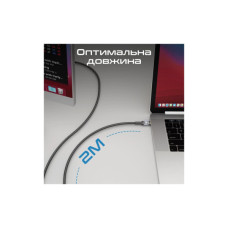 Дата кабель USB-C to USB-C 2.0m Promate (lucidline-cc200.black)