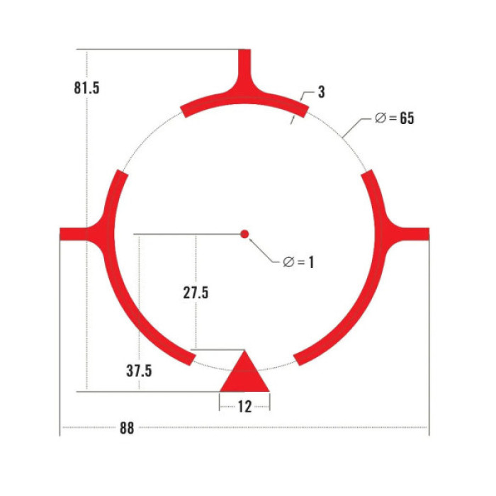 Коліматорний приціл Vortex Голографічний AMG UH-1 GEN II 1 MOA (AMG-HS02)