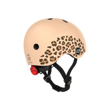 Шолом Scoot&Ride 45-51см , леопард, з ліхтариком (SR-181206-LEOPARD)