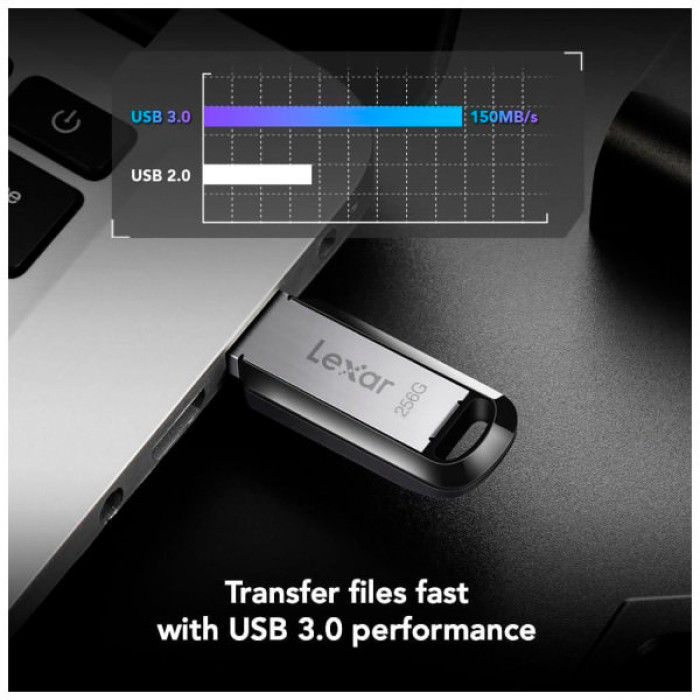 USB флеш накопичувач Lexar 256GB JumpDrive M400 USB 3.0 (LJDM400256G-BNBNG)