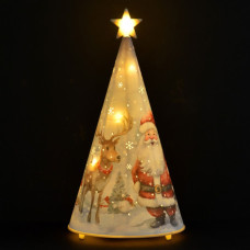 Прикраса декоративна YES! Fun Ялинка-світильник картон LED 22 см (801217)