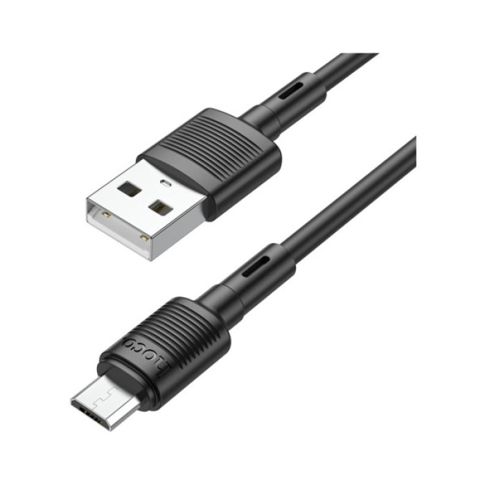 Дата кабель USB 2.0 AM to Micro 5P 1.0m 2.4A PVC X83 black HOCO (6931474770882)