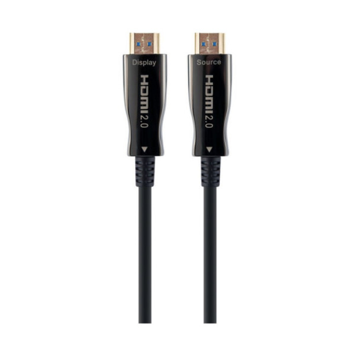 Кабель мультимедійний HDMI M to HDMI M 10.0m V2.0 AOC 4K60Hz gold Cablexpert (CCBP-HDMI-AOC-10M-02)