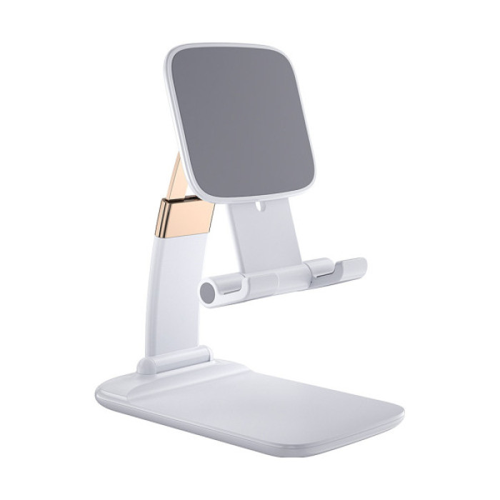 Підставка до планшета та телефона Knight Foldable Desk Mobile Phone Holder Stand (Plastic) White Essager (EZJZM-QSSJ02)