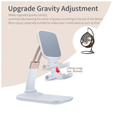 Підставка до планшета та телефона Knight Foldable Desk Mobile Phone Holder Stand (Plastic) White Essager (EZJZM-QSSJ02)