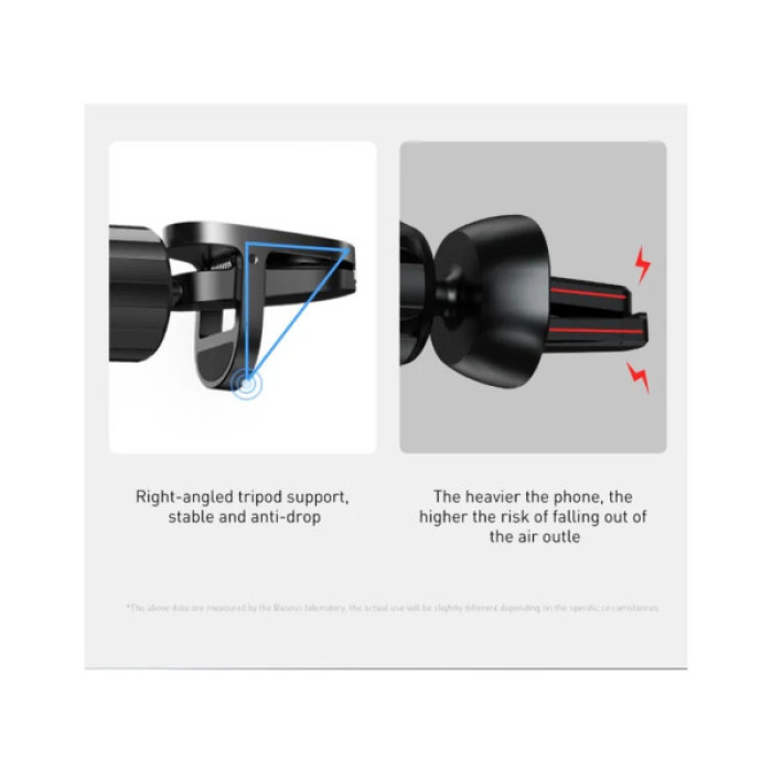 Універсальний автотримач Baseus Glaze Cravity Car Mount Black (SUYL-LG01)
