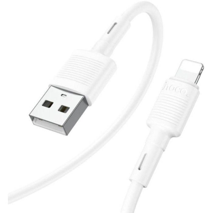 Дата кабель USB 2.0 AM to Lightning 1.0m 2.4A X83 white HOCO (6931474770875)