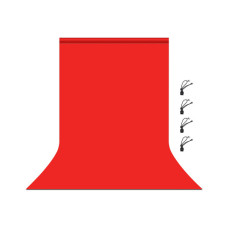 Фон Puluz PU5206R backdrop 3x6 m red (PU5206R)