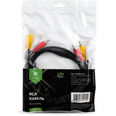 Кабель мультимедійний 3xRCA M to 3xRCA M 1.8m Vinga (VCP3RCA1.8)