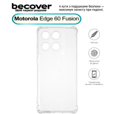Чохол до мобільного телефона BeCover Anti-Shock Motorola Edge 60 Fusion Clear (713805)