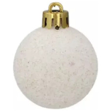 Ялинкова іграшка Chomik пластикові кульки 16 шт, 4 см, рожеві і біли (5900779877351_1)